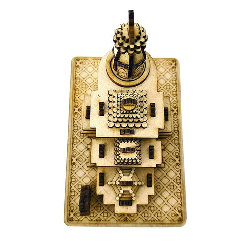 Ram Mandir Ayodhya Palm Size Replica | Pine Wood Crafted Spiritual Decor